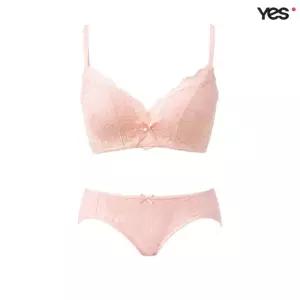 예스 피치 레이스 노와이어 브라 헴팬티 세트 YSWBB701YSWPB701 YSWBB701YSWPB701-EGR 511326