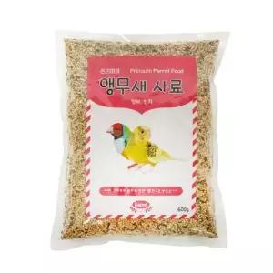 새 앵무새용품 밥 리아펫 600g 잉꼬 먹이 앵무새사료 앵무새 사료 모이 핀치