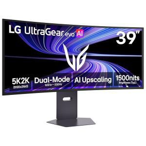 LG 39GX950B-B 39인치 울트라기어 에보 5K2K WUHD (5120 x 2160) OLED 커브드 게이밍 모니터, 듀얼 모드, 165Hz, 0.03ms, NVIDIA G-Sync, FreeSync 프리미엄 프로, 디스플레이 HDR 트루 블랙 500, HDMI, DP, USB-C,