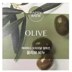 아기세탁비누 해피바스 퍼퓸비누 라벤더 올리브 내추럴비누 4개세트