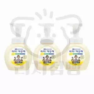 리치점빵 아이깨끗해 순 거품형 핸드솝 250ML 용기 3개입 라이온 파우더향