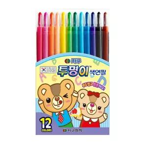 있을유 지구화학 투명이 색연필 12색 (신학기 준비물) 샤프색연필