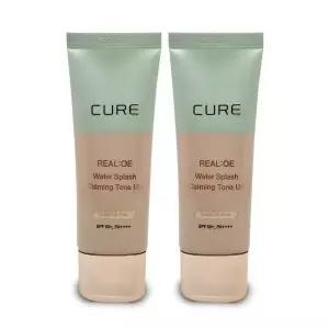 김정문알로에 라센스 로에 큐어 리아로에 워터 스플래쉬 카밍 톤업 40ml(SPF50+) 2개 Ss