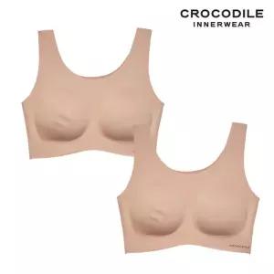 크로커다일 소프트 나일론모달 패드일체형 U넥 브라2종 토프베이지 CDWBR5O15_2