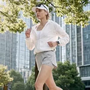 테슬라 여성 데일리 후드 바람막이 윈드자켓  FET60