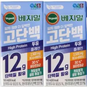 베지밀 고단백두유 플레인190mlx48입