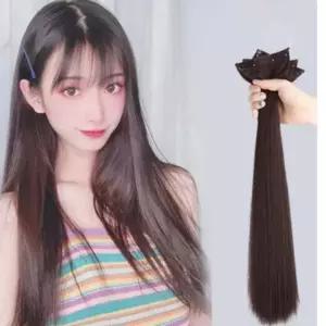 긴머리 똑딱이 헤어 피스 붙임머리 부분 가발 60cm