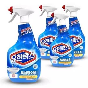 유한락스 욕실 화장실 청소용 세정제 600ml 4개
