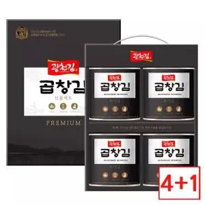 [4+1] 광천김 곱창김 캔김 30g x 4캔 선물세트 / 명절선물 김 선물