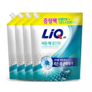 (대용량 증량팩)리큐 찌든때 올인원 2L (1.8L+200ml) 4개 일반/드럼겸용