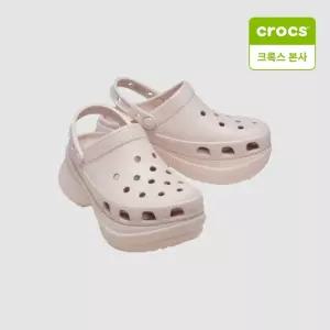 크록스 여성용 베이 클로그 샌들 콰츠 206302-6UR 키높이 슬리퍼