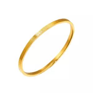 [한국금다이아몬드] 여자 순금 실 반지 슬림 패턴 24K 0.75g 애끼 검지