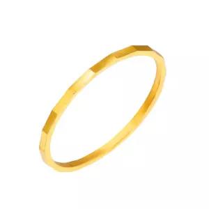 [한국금다이아몬드] 여자 순금 실 반지 웨이브 포인트 24K 0.75g 애끼