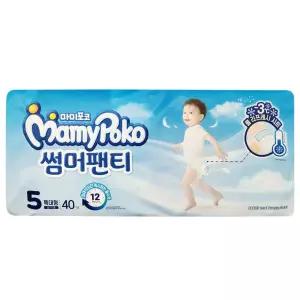 마미포코 썸머 팬티 여름 기저귀 팬티형 특대형 5단계 남아용 40매