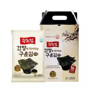 광천김 간장에 찍어먹는 구운 파래김 선물 세트 10봉