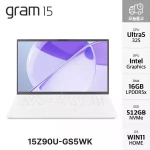 LG전자 그램15 15Z90U-GS5WK Ultra5 사무용 대학생 그램노트북 WIN11 16GB 512GB YO