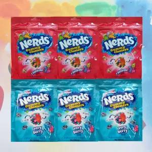 너즈 구미 클러스터 젤리 레인보우 3개 +베리베리 3개 85g 미국 젤리 Nerds