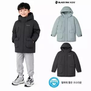 [롯데백화점]블랙야크 키즈 역시즌 필파워 중기장 구스패딩 가벼운 1BKPAWU003