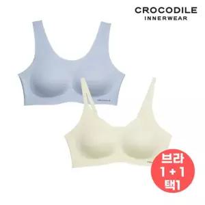 [크로커다일] 에어로쿨 인견쉘론 U/V/스트랩 심리스 브라 1 +1종 택1