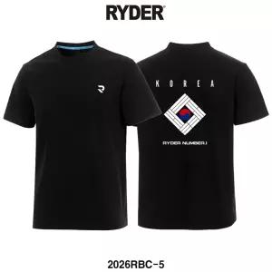라이더 티셔츠 배드민턴 반팔 상의 광복절 스페셜 에디션 코튼라이크 남녀공용 반팔티 블랙 2026RBC-5