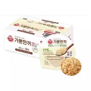 오뚜기 가뿐한끼 100 현미로 지은 부드러운 현미밥 130g x 30개