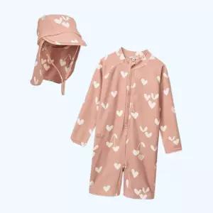 에뜨와 (리우드)맥스긴팔 롱슬리브수영복 모자SET 07T085910 신생아 백일 돌선물 유아수영복 07T085910SET