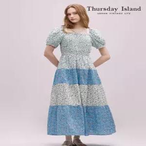 써스데이아일랜드Thursday Island 스퀘어넥 플라워 롱 피스T244MOP277W2667215