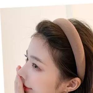 여성 외출 패션 도톰한 쿠션 고무줄 두꺼운 기본 머리띠 세안밴드