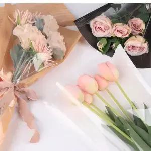 20/30PCS 포장 슬리브 로즈 가방 투명 단일 장미 꽃다발 플라스틱 꽃