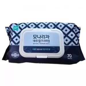 모나리자 내추럴 프리미엄 물티슈 캡형 70매 x 10팩