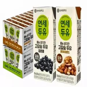 [본사직영]연세 고칼슘 두유 호두아몬드+검은콩 190mlx48
