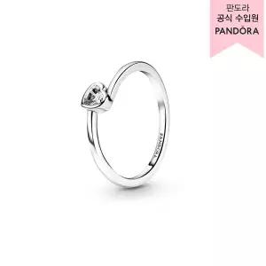 [판도라](김해점)[백화점 보증서 제공] 클리어 틸티드 하트 솔리테어 링_199267C02