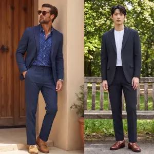 쟌피엘 쿨비즈 시어서커 셋업수트 캐주얼 정장자켓