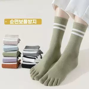 [더바디시크릿]하루양 여성 중목 발가락 양말 8족세트