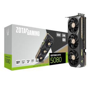 ZOTAC 게이밍 지포스 RTX 5080 솔리드 코어 OC DLSS 4 16GB GDDR7 256비트 30Gbps PCIE 5.0 그래픽 카드, 아이스스톰 3.0 어드밴스드 쿨링, 스펙트라 RGB 조명, ZT-B50800J2-10P