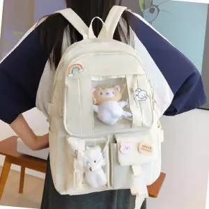 학생용 대용량 백팩 투명창 캐주얼 스쿨백 학교 책가방