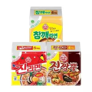 [오뚜기]진라면 5입 x 2개 + 참깨라면 4입 + 진짬뽕 4입e[35949578]