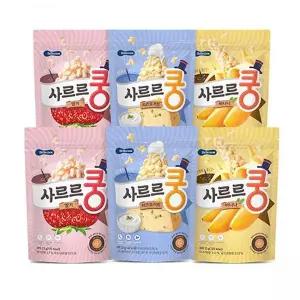 베베쿡 과자 사르르쿵/딸기/바나나/치즈요거트/6봉지
