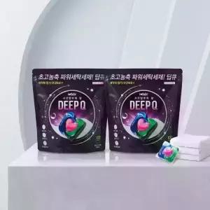 딥큐 3in1 샤르망부케 100개입+100개입 캡슐세제 실내건조 고농축 대용량 세탁 드럼세탁기 세제