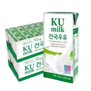 건국 멸균우유 200ml 48팩