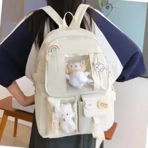 백팩 캐주얼 캐주얼백팩 학생용 책가방 스쿨백 학교 투명창 대용량