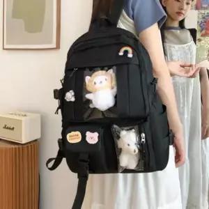 스쿨백 백팩 가방 투명창 캐주얼 대용량 학생