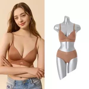 [롯데백화점]아디다스언더웨어 [1SET/2PCS] 타공 몰드 노와이어 브라팬티세트 딥베이지