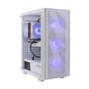 ZOTAC MEK 게이밍 PC 데스크탑, NVIDIA GeForce RTX 5060 8GB GDDR7, AMD Ryzen 5 9600X 최대 5.4GHz, 16GB DDR5, 1TB NVMe SSD, 650W 80+ 골드 PSU, WiFi 6E, 블루투스 5.3, Windows 11 홈, 화이트