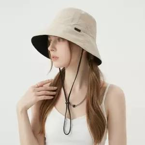 루즈루나 디씨 여성 보넷 턱끈 벙거지 여름 바스락 버킷햇 모자