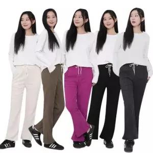 세미부츠 코듀로이 여성 부츠컷 스트링 골덴 밴딩팬츠