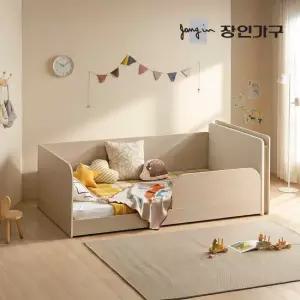 장인가구 무료배송) 뉴피터 LED 패브릭헤드 E0 저상형 데이베드 침대 프레임 S+파워본넬