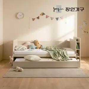 장인가구 무료배송) 뉴피터 LED 수납헤드 E0 슬라이드 2단침대 침대프레임 S+낮은포켓+7존포켓