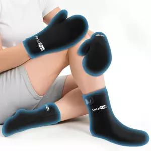 화학요법 신경병증 및 위한 SuzziPad 냉치료 양말 장갑 L 사이즈 재사용 가능한 손발 랩 압박 완화를 조절