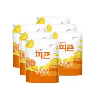 피죤 섬유유연제 리필 2300ml6개 옐로미모사